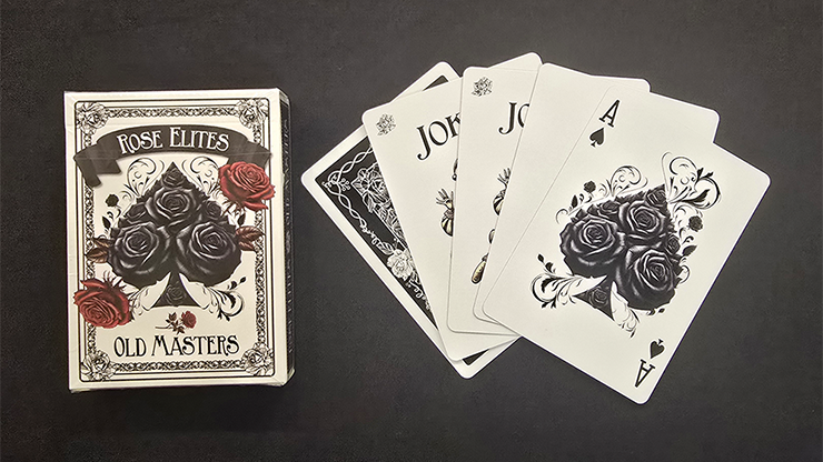 Rose Elites - Old Masters (Black) Playing Cards